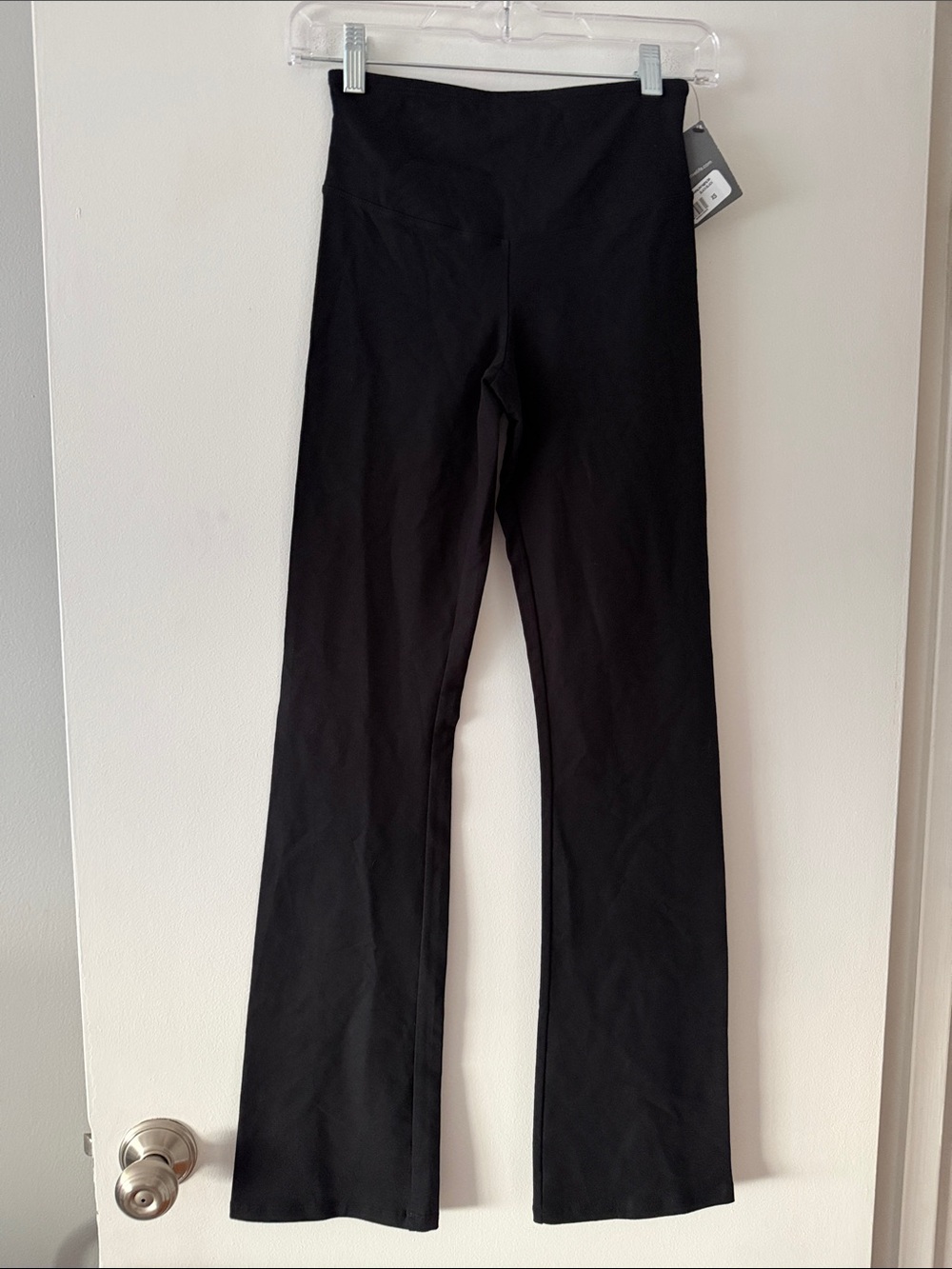 Black Bootleg Flare Yoga Pants Yummie Heather Thomson Compact Cotton XS NWT
